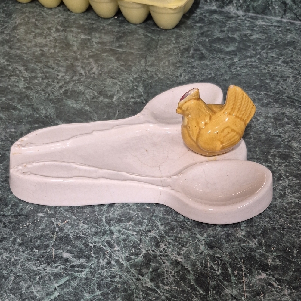 Ceramic Chicken Spoon Rest - Picture 2 of 5